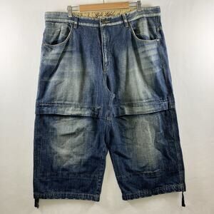 Vibe SGL Gold Label Mens Y2K Long Shorts Sz 42 Below Knee Street Skate Hip Hop
